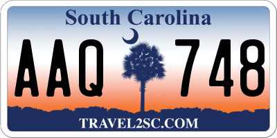 SC license plate AAQ748