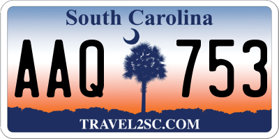 SC license plate AAQ753