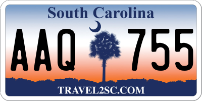 SC license plate AAQ755