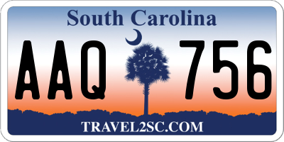 SC license plate AAQ756