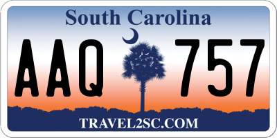 SC license plate AAQ757