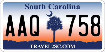 SC license plate AAQ758