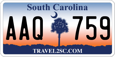 SC license plate AAQ759