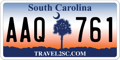 SC license plate AAQ761