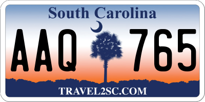 SC license plate AAQ765