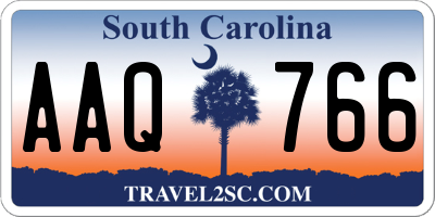 SC license plate AAQ766