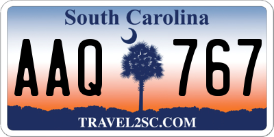 SC license plate AAQ767