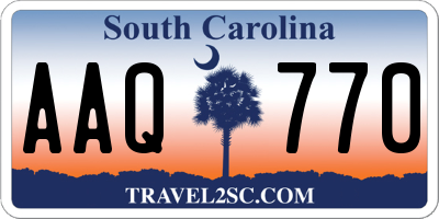 SC license plate AAQ770