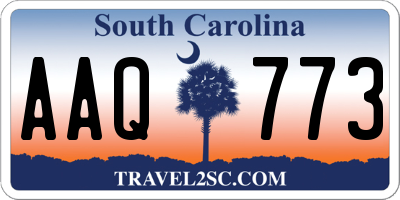 SC license plate AAQ773