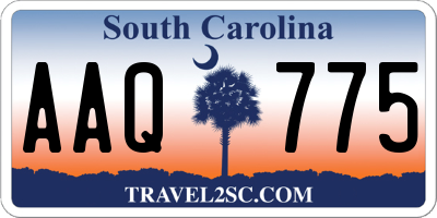 SC license plate AAQ775