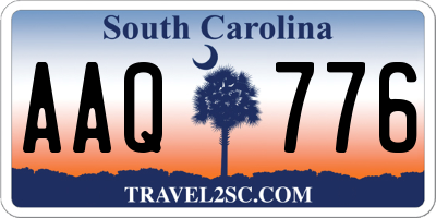 SC license plate AAQ776