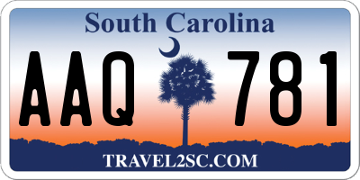 SC license plate AAQ781