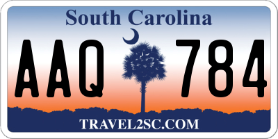 SC license plate AAQ784