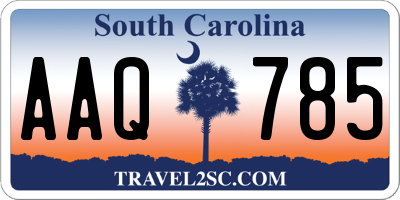 SC license plate AAQ785