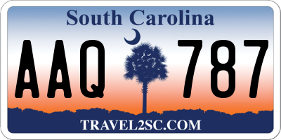 SC license plate AAQ787