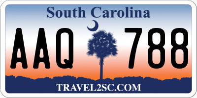 SC license plate AAQ788