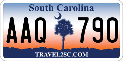 SC license plate AAQ790
