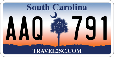 SC license plate AAQ791