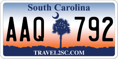 SC license plate AAQ792