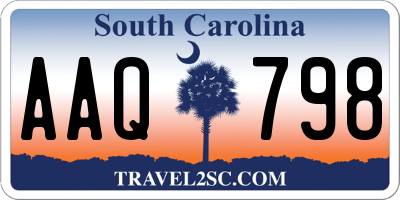 SC license plate AAQ798