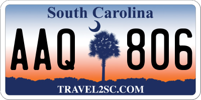 SC license plate AAQ806