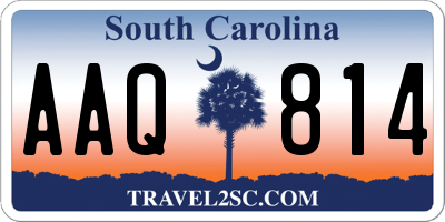 SC license plate AAQ814