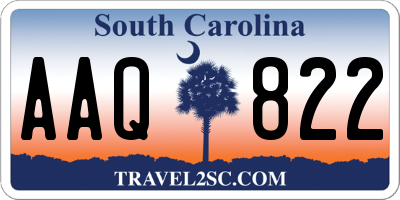 SC license plate AAQ822