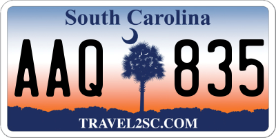 SC license plate AAQ835