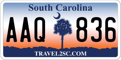 SC license plate AAQ836