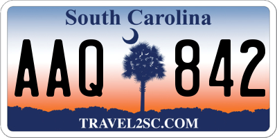 SC license plate AAQ842