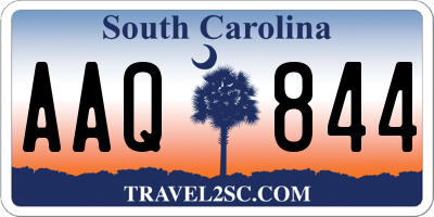 SC license plate AAQ844