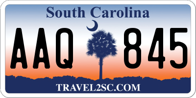 SC license plate AAQ845