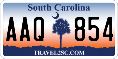 SC license plate AAQ854