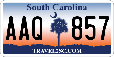 SC license plate AAQ857