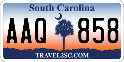 SC license plate AAQ858
