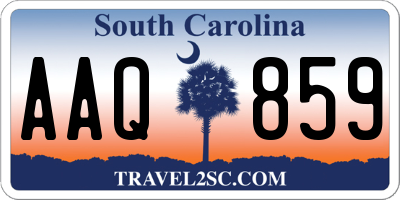 SC license plate AAQ859