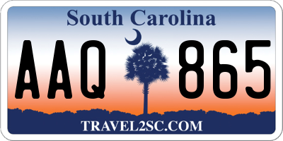 SC license plate AAQ865