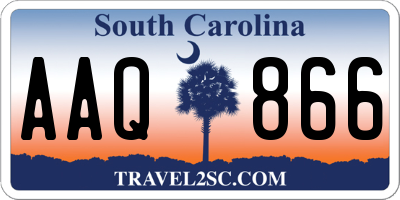 SC license plate AAQ866