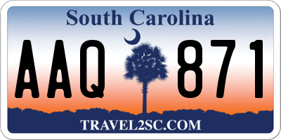 SC license plate AAQ871