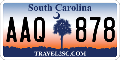 SC license plate AAQ878