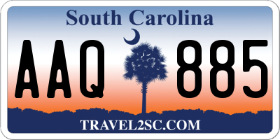 SC license plate AAQ885