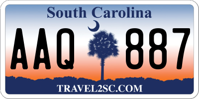 SC license plate AAQ887