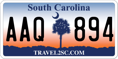 SC license plate AAQ894