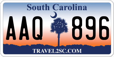 SC license plate AAQ896