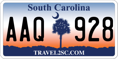 SC license plate AAQ928