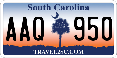 SC license plate AAQ950