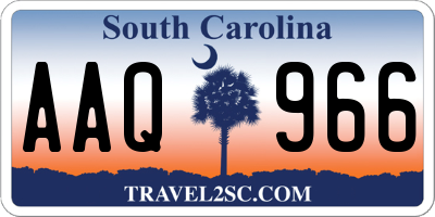 SC license plate AAQ966