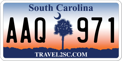 SC license plate AAQ971