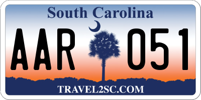 SC license plate AAR051