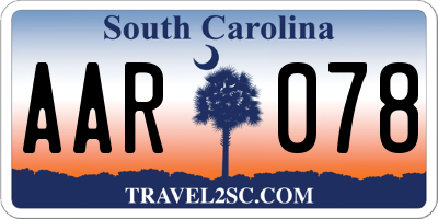 SC license plate AAR078